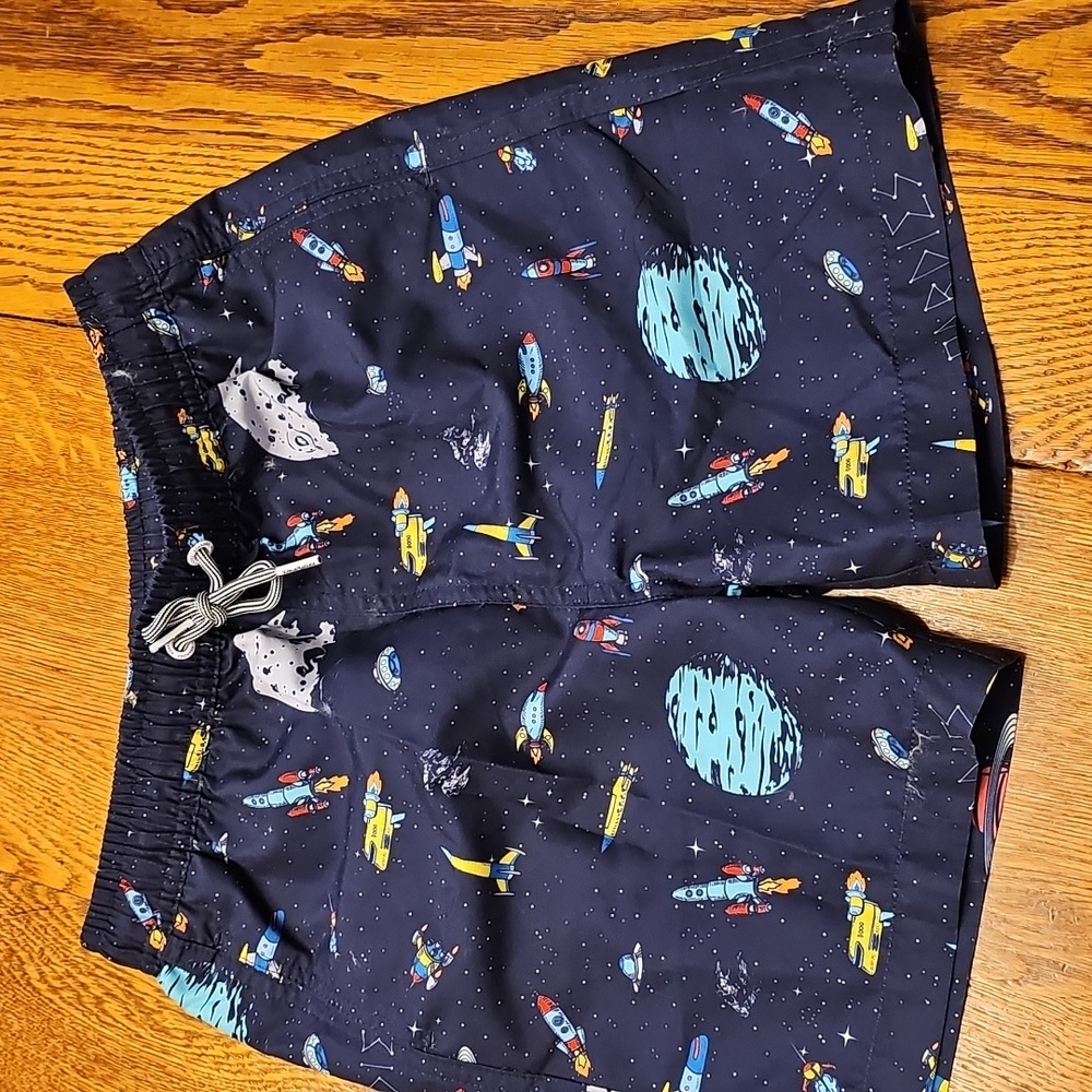 NWOT Boardies® Boys Space Swim Short + bag, Size 9-10